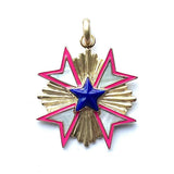 14K Gold Mother of Pearl Lapis & Enamel Emmeline Charm - storrow