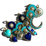 14K Gold & Gemstone Military Plaque Elizabeth Charm - storrow