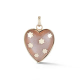 14K Gold & Grey Moonstone Anna Heart Charm - storrow