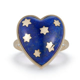 14K Gold Lapis Anna Heart Ring - storrow