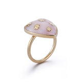 14K Gold Pink Opal Anna Heart Ring - storrow