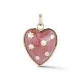 14K Gold & Rhodochrosite Anna Heart Charm - storrow