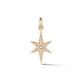 14K Diamond stella star north star guiding light Charm jewelry necklace celestial victorian inspired gift for her storrow pearl gold