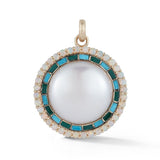 14K Gold Gemstone & Pearl Josephine Charm - storrow