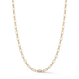 14K Gold Heavy Alternating Elongated Link Handmade 18" Oscar Chain - storrow