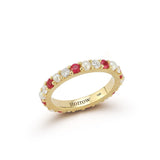 14K Gold Ruby Diamond & Pearl Iris Ring - storrow