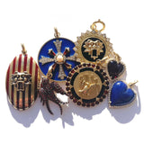 14K Gold Diamond & Garnet Alana Heart Charm - storrow