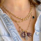 14K Gold & Garnet Stella Charm - storrow