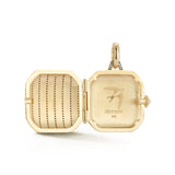 14K Gold Green Tourmaline & Diamond Stripe Legacy Locket - storrow