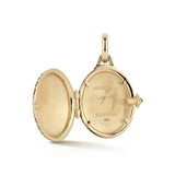 14K Gold Diamond Checkerboard Luminous Locket - storrow