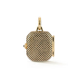 14K Gold Diamond Checkerboard Lancer I Locket - storrow