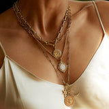 14K Gold Alternating Elongated Link Grover Chain - storrow
