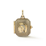 14K Gold Diamond Stripe Lancer II Locket - storrow