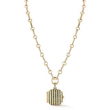 14K Gold Pearl & Diamond Lorelei Locket - storrow