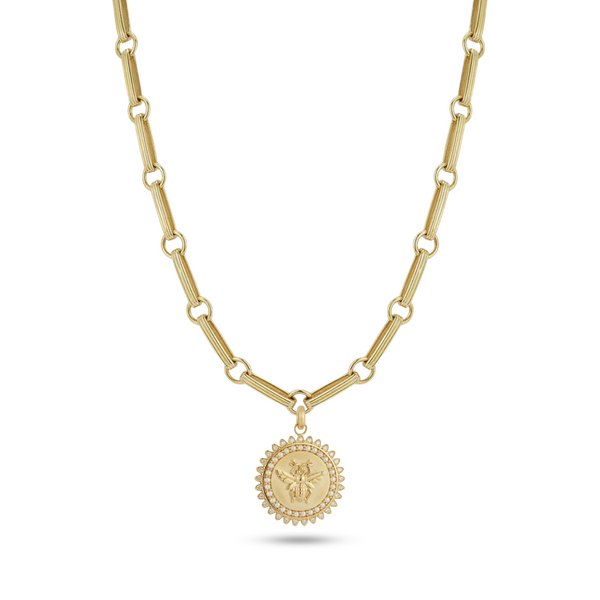 14K Gold Minnie & Ernie Necklace