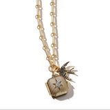 14K Gold Black Diamond Evelyn Bird Charm - storrow