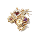 14K Gold & White Diamond Evelyn Bird Charm - storrow