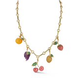 14K Fruit Salad Multi-Charm Necklace