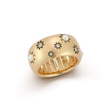 14K Gold Diamond & Pearl Celeste Band - storrow