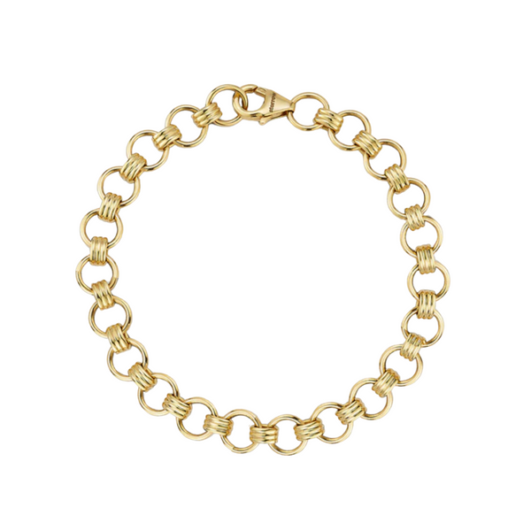 14K Gold Book Link 7" Everett Chain Bracelet