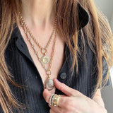 14K Gold Diamond Checkerboard Luminous Locket - storrow
