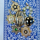 14K Gold Emerald & Diamond Star Of David Charm