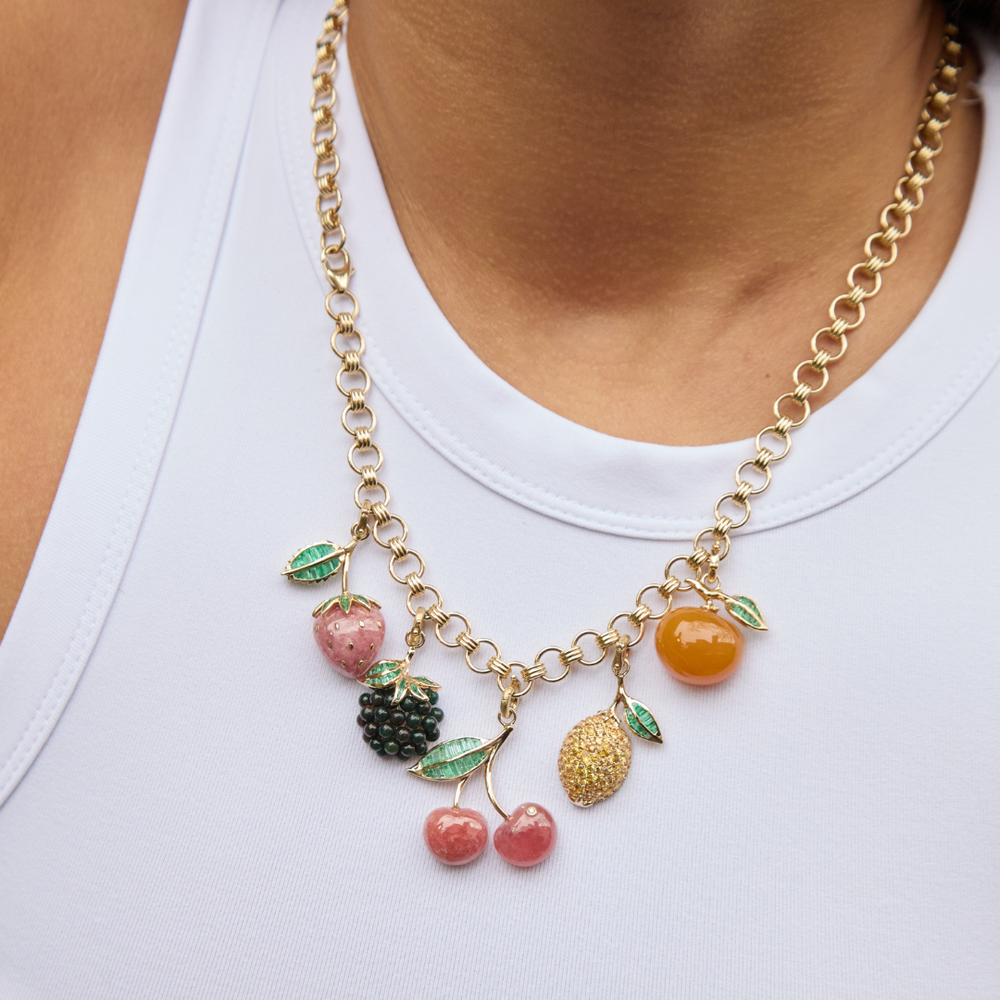14K Gold Emerald & Yellow Sapphire Sour Lemon Charm – storrow