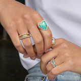 14K Gold Turquoise Anna Heart Ring - storrow