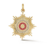 red victorian medallion medal Winterberry pantone 17-1640