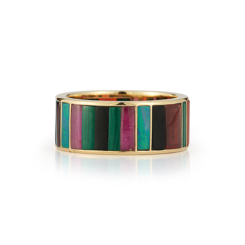 14K Gold Diamond & Multi Stone Isla Ring