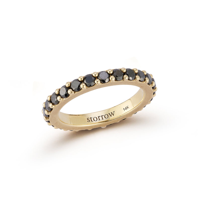 14K Gold Black Diamond Isabel Ring