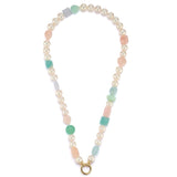 14K 18.5" 8MM Freshwater Pearl & Gem Sweet Maisy #10 Necklace