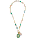 14K 18" 7MM Freshwater Pearl & Gem Sweet Maisy #6 Necklace