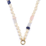 14K 17.5" 8-9MM Baroque Freshwater Pearl & Gem Sweet Maisy #4 Necklace
