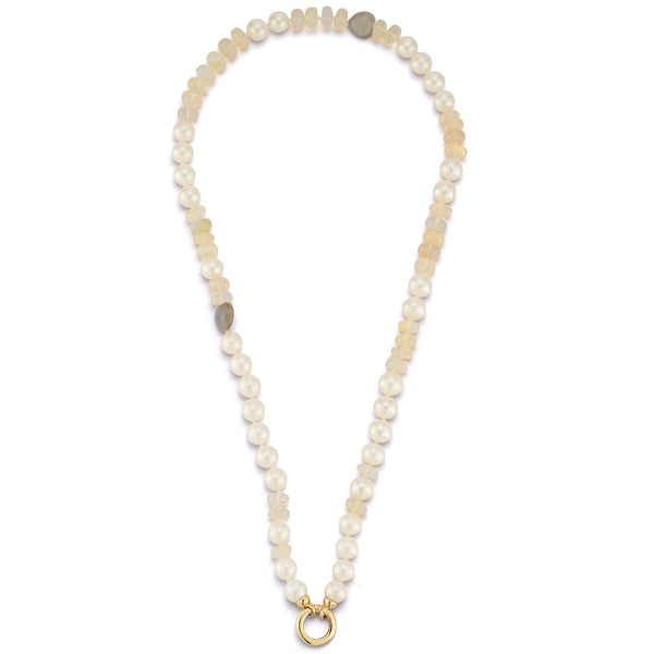 14K 19.5" 8MM Freshwater Pearl & Gem Sweet Maisy #1 Necklace