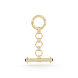 14K Gold Book Link Garnet Toggle Large - storrow