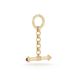 14K Gold Book Link Garnet Toggle Small - storrow