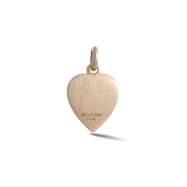 14K Gold & Labradorite Anne Diamond Heart Charm