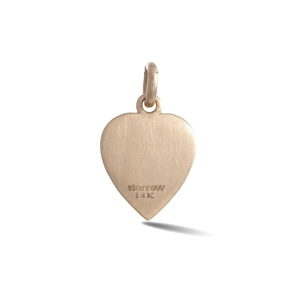 14K Gold Diamond & Garnet Alana Large Heart Charm - storrow