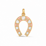 14K Gold Mother Of Pearl, Diamond & Pink Enamel Hallie Charm
