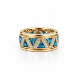 storrow trillion london blue topaz and diamond ring