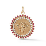 14K Gold Ruby & Pearl Millie Medallion - storrow