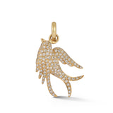 14K Gold & White Diamond Birdie Charm - storrow