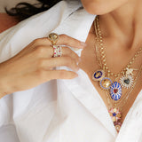 14K Gold Ruby Diamond & Pearl Iris Ring - storrow