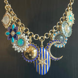 14K Gold Labradorite Pearl & Enamel Libby Charm - storrow