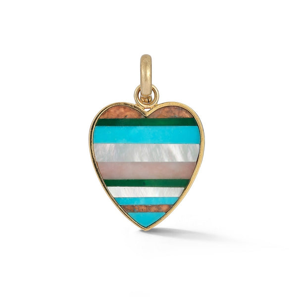 14K Gold & Gemstone Eloise Heart Charm - storrow