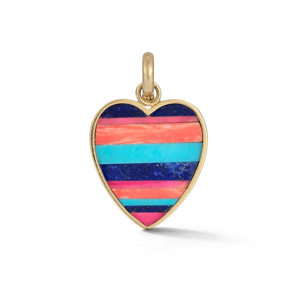 14K Gold & Gemstone Eloise Heart Charm - storrow