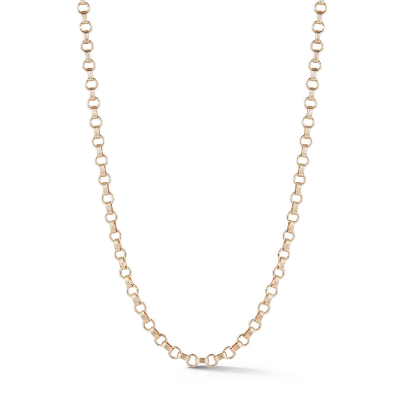 14K Gold Book Link Handmade 16" Everett Chain - storrow