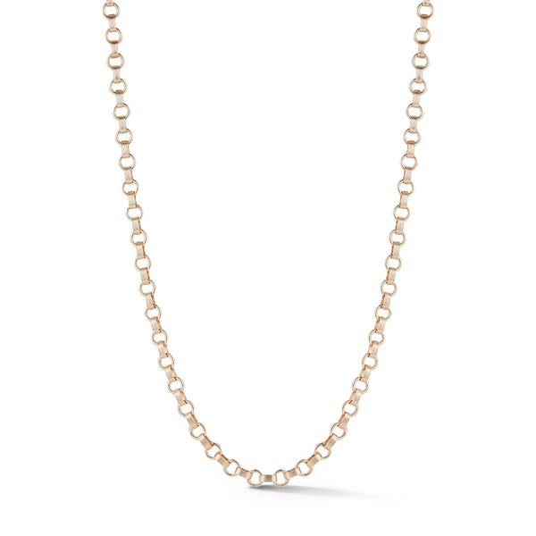 14K Gold Book Link Handmade 18" Everett Chain - storrow