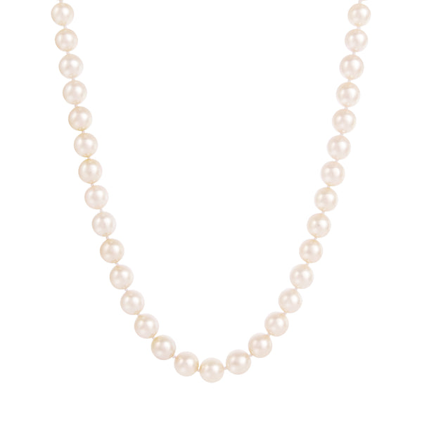 14K 22" AAA 7.5-8.5MM Japanese Akoya Pearl Howie Necklace - storrow